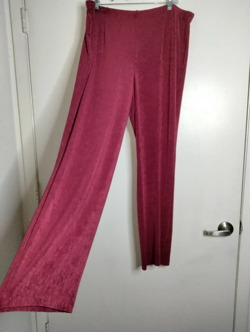 Chico's Travelers (Sz 3/XL/16) Cranberry Red Stretch (2PC) Tunic Top & Pants Set